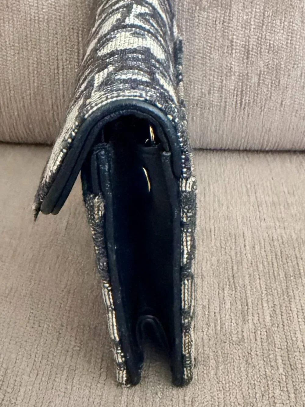 Dior Saddle Oblique Canvas Wallet w D Charm